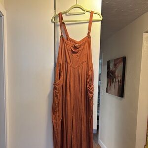 Rust Orange Women's overalls